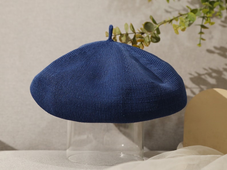 große Sommer Baskenmütze, Lockere, bequeme Frühlings Baskenmütze, Sommer Baskenmütze, Sommer Baskenmütze für Frauen, Französisch Beret, Geschenke für sie Bild 7