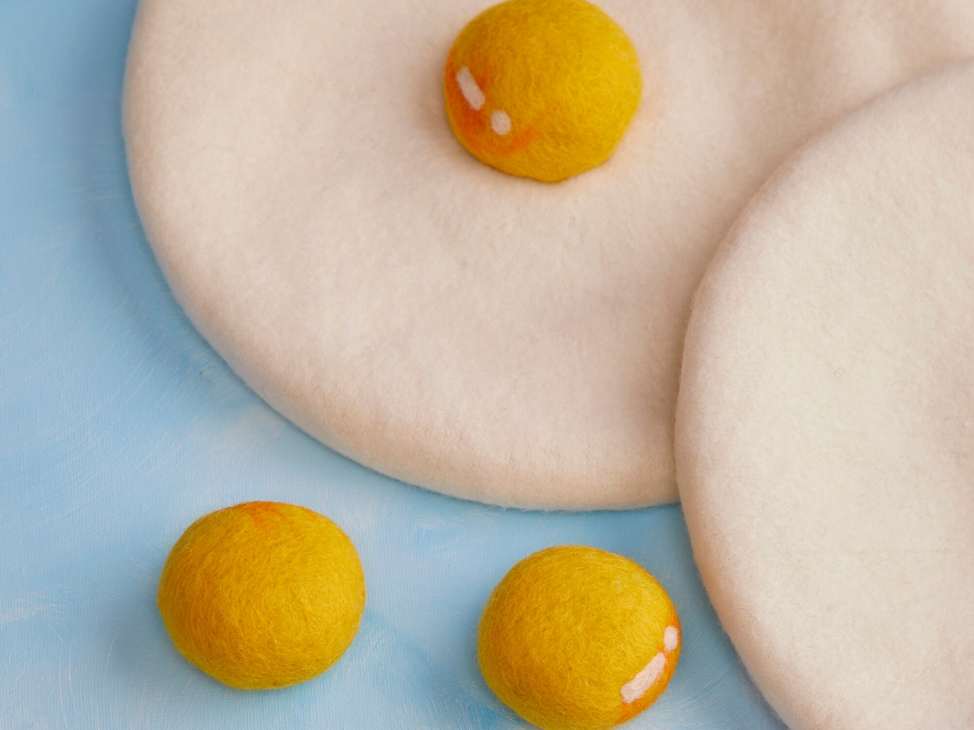 Creative Egg Beretwhite Beret Hat for Womencute Funny Etsy