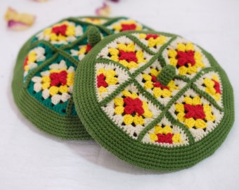 Crochet Patterned beret,Handmade Knitted beret hat,Crochet beret pattern,Crochet hat,Gift for crocheter,Handcrafted Beret,Bridal shower gift