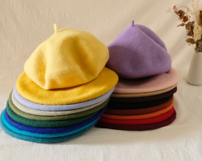 Wool Beret: Classic French Style, Fall Winter Hat