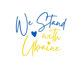 Set of Three We Stand With Ukraine Digital Instagram Posts - Instant Download - Ready to use - PNG files