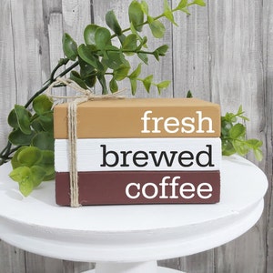 Letrero decorativo de barra de café para cocina, cafetería y granja,  accesorios de madera para cafetería y estación de café, arte de pared  moderno