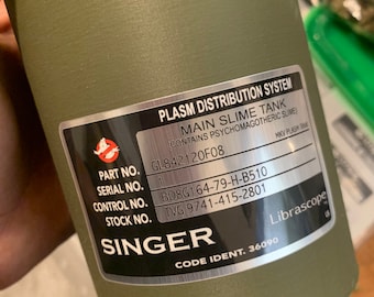 Etiquetas de Ghostbusters EL VIDEOJUEGO para tanque de slime y varita (V1)