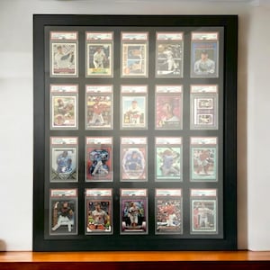 Individueller PSA/CGC Kartenhalter - 20 Grid Wandhalterung für Graded Pokémon, NBA, Sports Trading Cards, Tcg Slab Halter, Sammler Geschenk