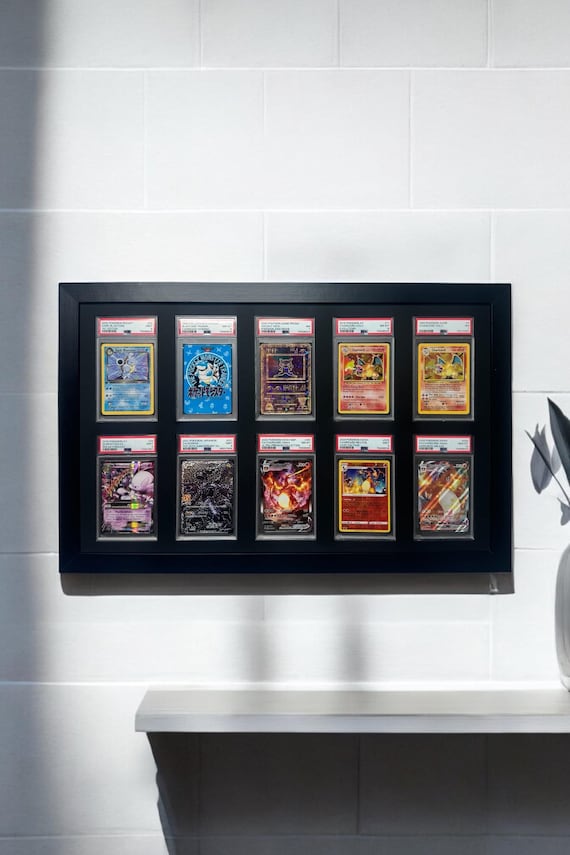 Psa/cgc Compatible Card Wall Frame: 10 Grid , Pokmon/nba/sports  Collectibles, Display Solution for Graded Trading Cards - Etsy