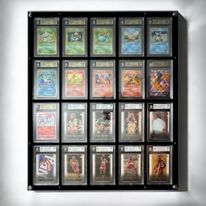 BGS Beckett Kartenrahmen: 20 Grid Acryl, Pokémon/NBA/Sport-Sammlerstücke, Display-Lösung für Graded-Sammelkarten mit Uv-Schutz