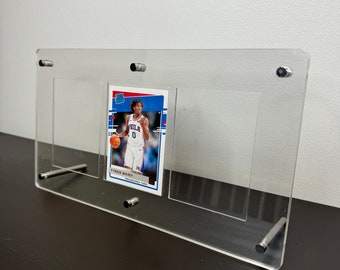 NBA/Pokemon Sports Acrylic Desktop Frame: 3 Grid, Sleek Display Solution for Raw/Ungraded Trading Card Collectible 35-75pt