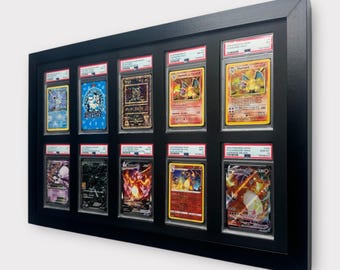 Psa/cgc Compatible Card Wall Frame: 10 Grid , Pokmon/nba/sports  Collectibles, Display Solution for Graded Trading Cards - Etsy