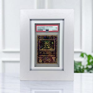 PSA/CGC Compatible Card Wall Frame: 1 Grid White, Pokémon/Sports Collectibles, Sleek Display Solution for Graded Trading Cards