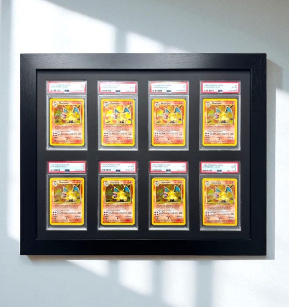 PSA/CGC Compatible Card Wall Frame: 8 Grid , Pokémon/nba/sports