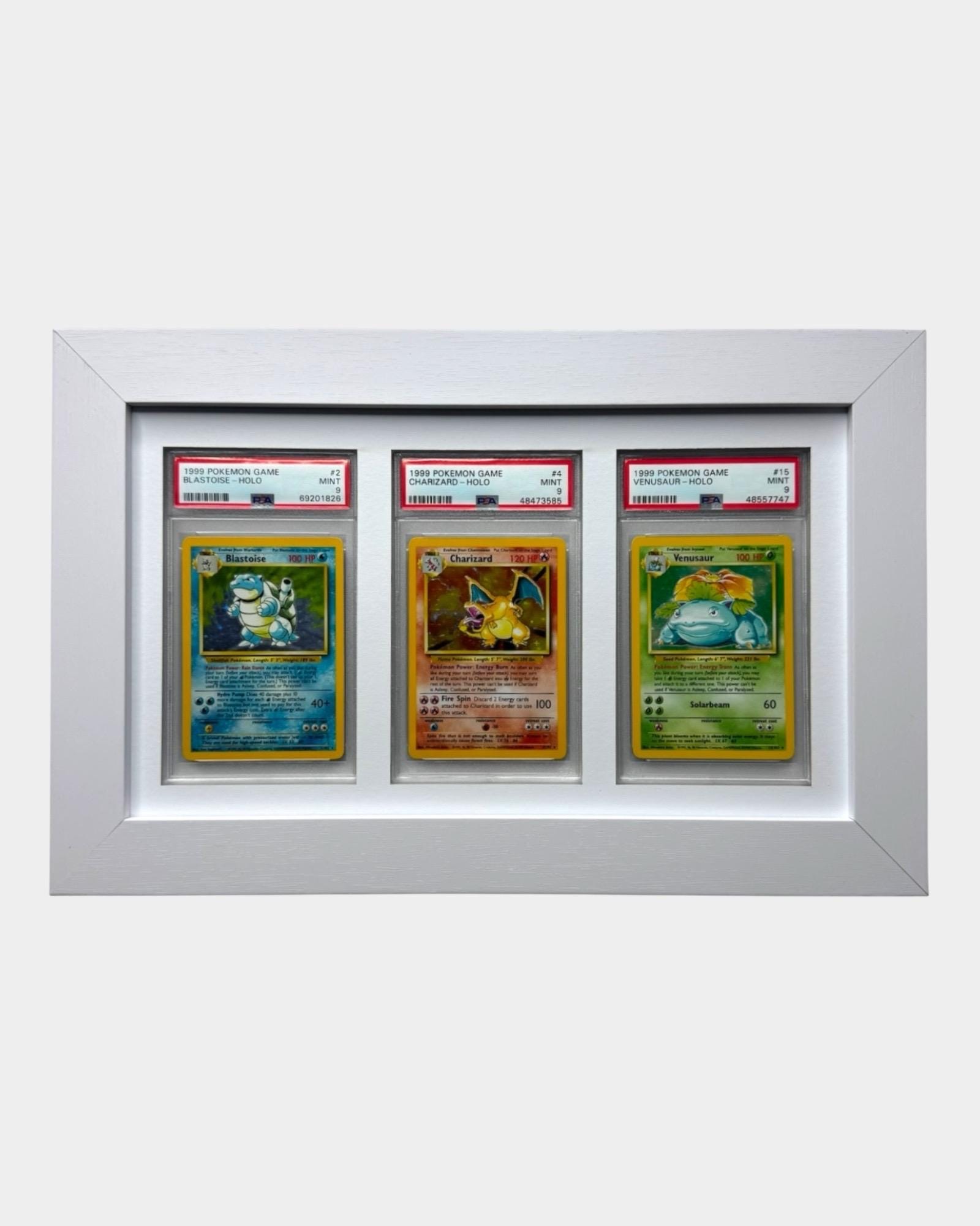 Custom PSA/CGC Compatible Card Wall Frame: 3 Grid White, Pokémon/nba ...