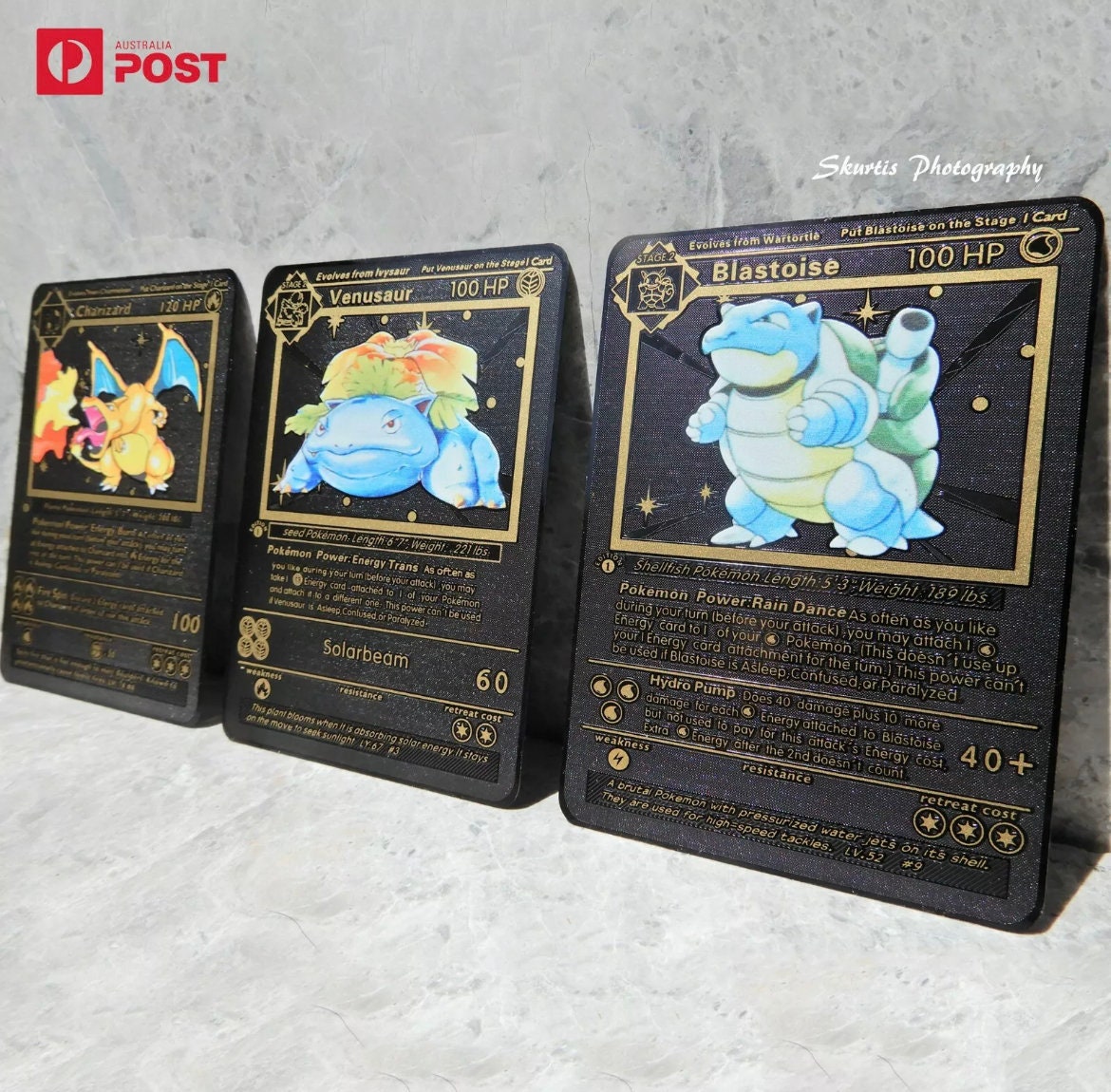 Pokemon Gold Metal Venusaur Card – Radbadgergaming