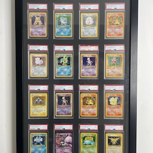 PSA/Cgc Kompatibler Karten-Wandrahmen: 16 Grid, Pokémon/NBA/Sport-Sammlerstücke, Display-Lösung für Graded Trading Cards