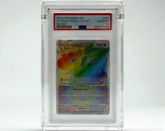 Estuche protector de placa acrílica para tarjetas coleccionables PSA/CGC con protección UV y pantalla magnética.