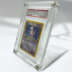 Display-Kartenhalter - Custom 1 Grid Kompatibel mit PSA / CGC-Schreibtischrahmen und UV-Schutz. Passend für Pokémon/NBA Graded Karten