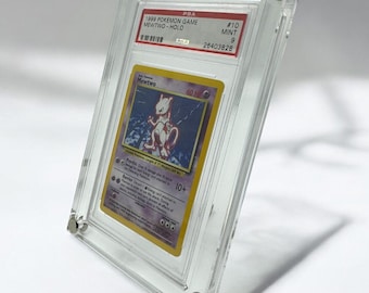 Uchwyt na karty wyświetlacza - niestandardowy 1 Grid kompatybilny z ramą biurkową PSA/CGC, dodana ochrona UV. Pasuje do kart Pokémon/Nba do kart ocenianych, przezroczysty