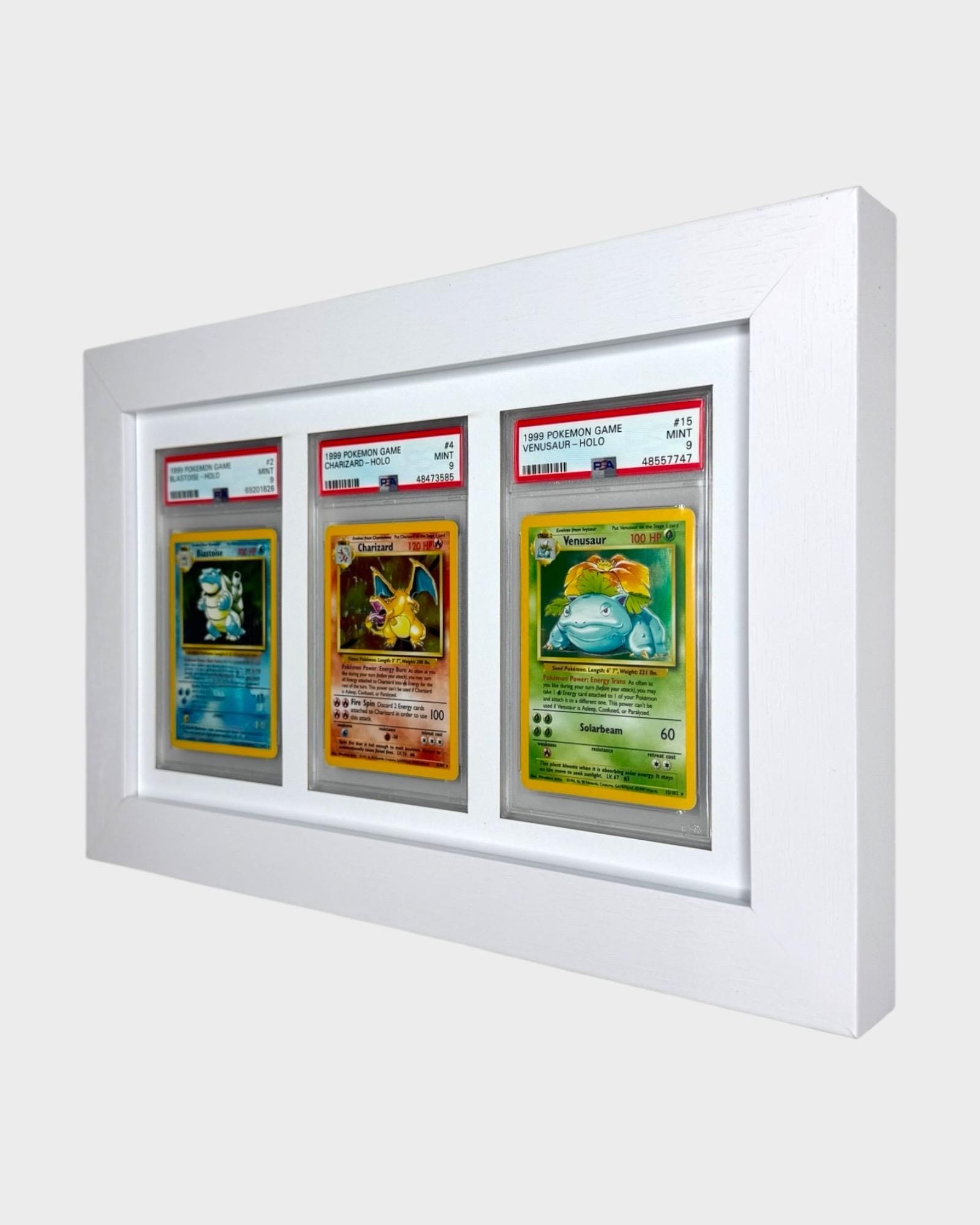 Custom PSA/CGC Compatible Card Wall Frame: 3 Grid White, Pokémon/nba ...