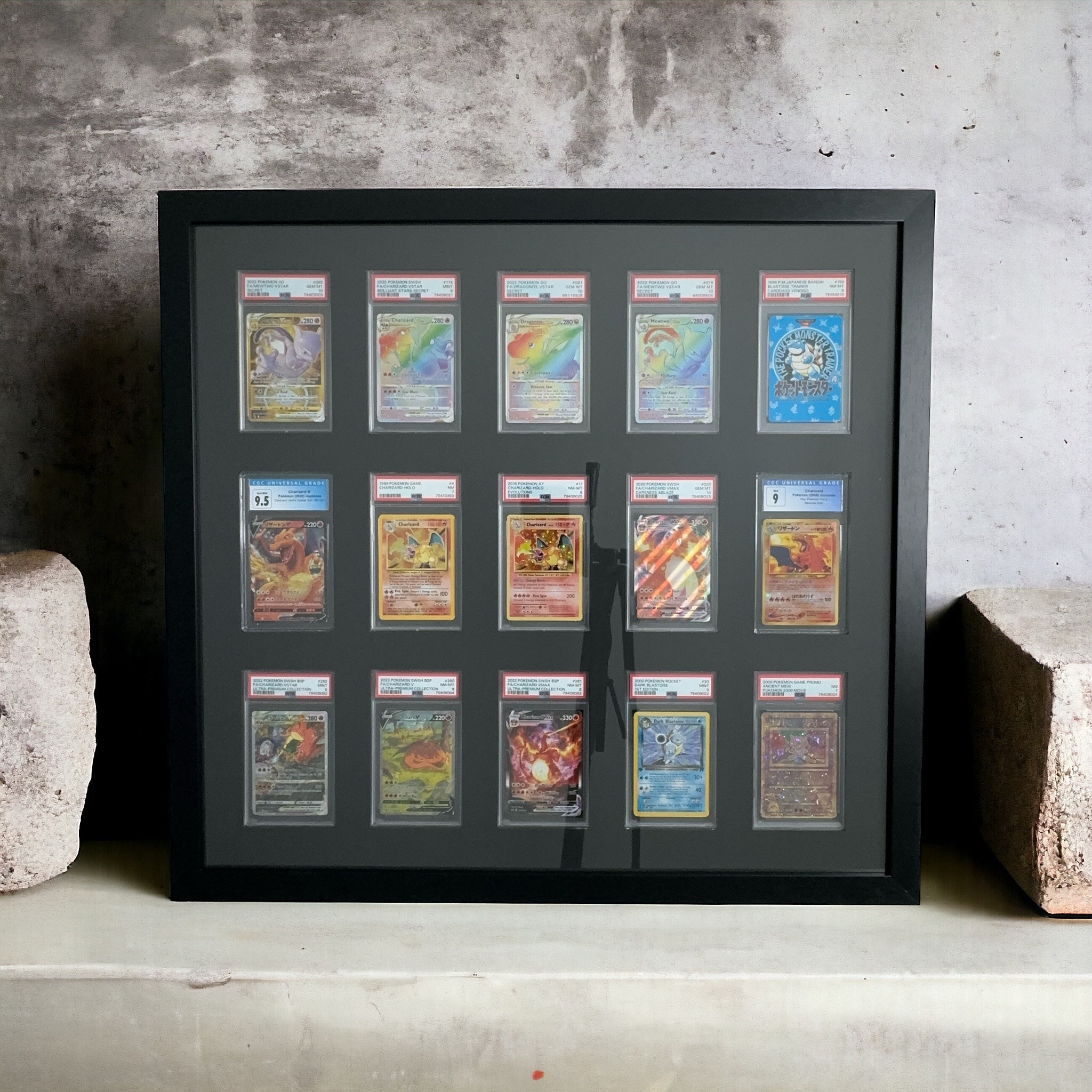 display graded cards Amazon.com: Graded Card Display Frame–Compatible with PSA, CGC, and TAG  Slabs–Wall-Mount Trading Card Display Case for Sports Cards, Pokémon, and  MTG : Toys & Games main image 0