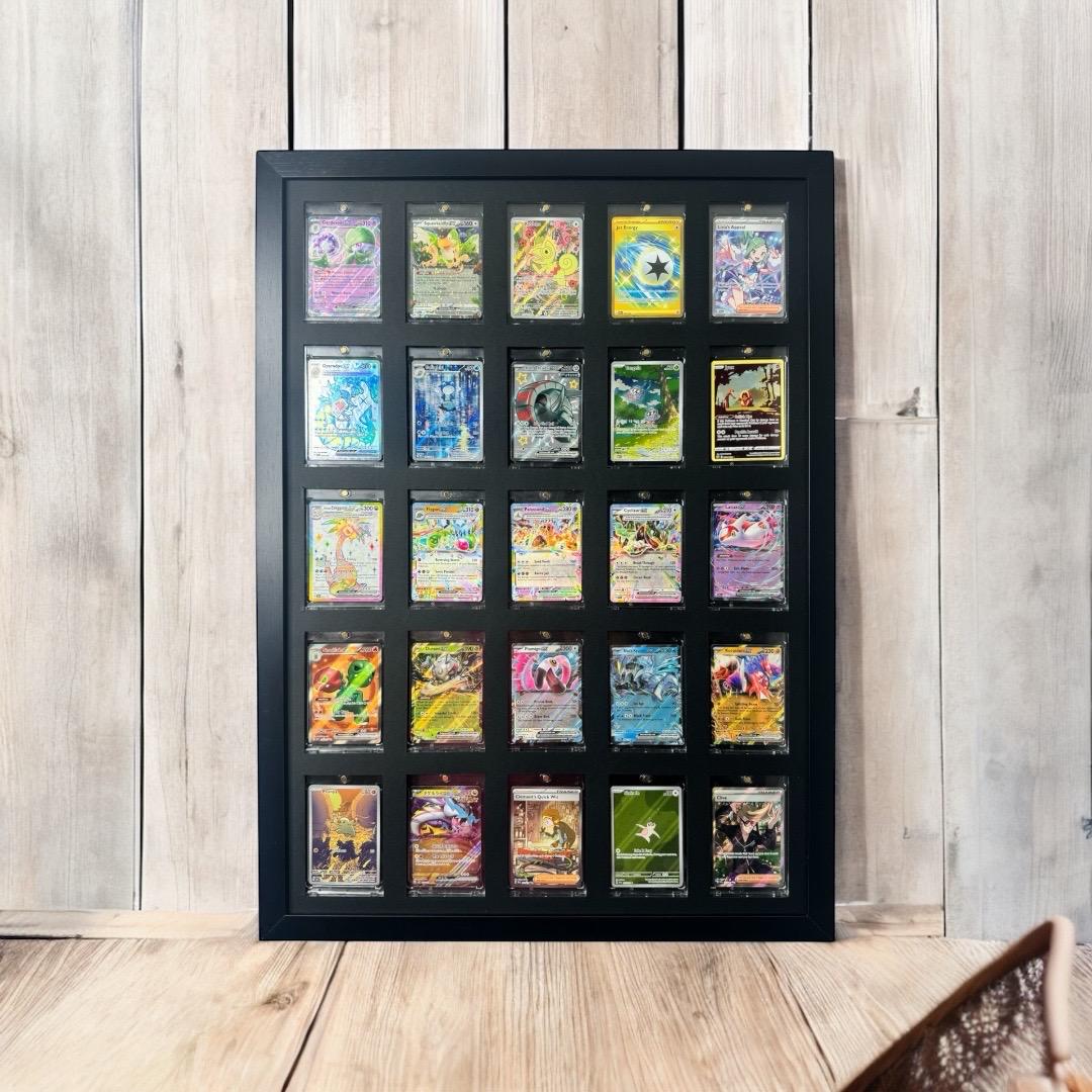One Touch Card Wall Frame: 25 Grid, NBA/Pokemon Sports Collectibles, Sleek Display Solution for Graded Trading Cards 35-130pt One Touch Card Wall Frame: 25 Grid, NBA/Pokemon Sports Collectibles, Sleek Display Solution for Graded Trading Cards 35-130pt