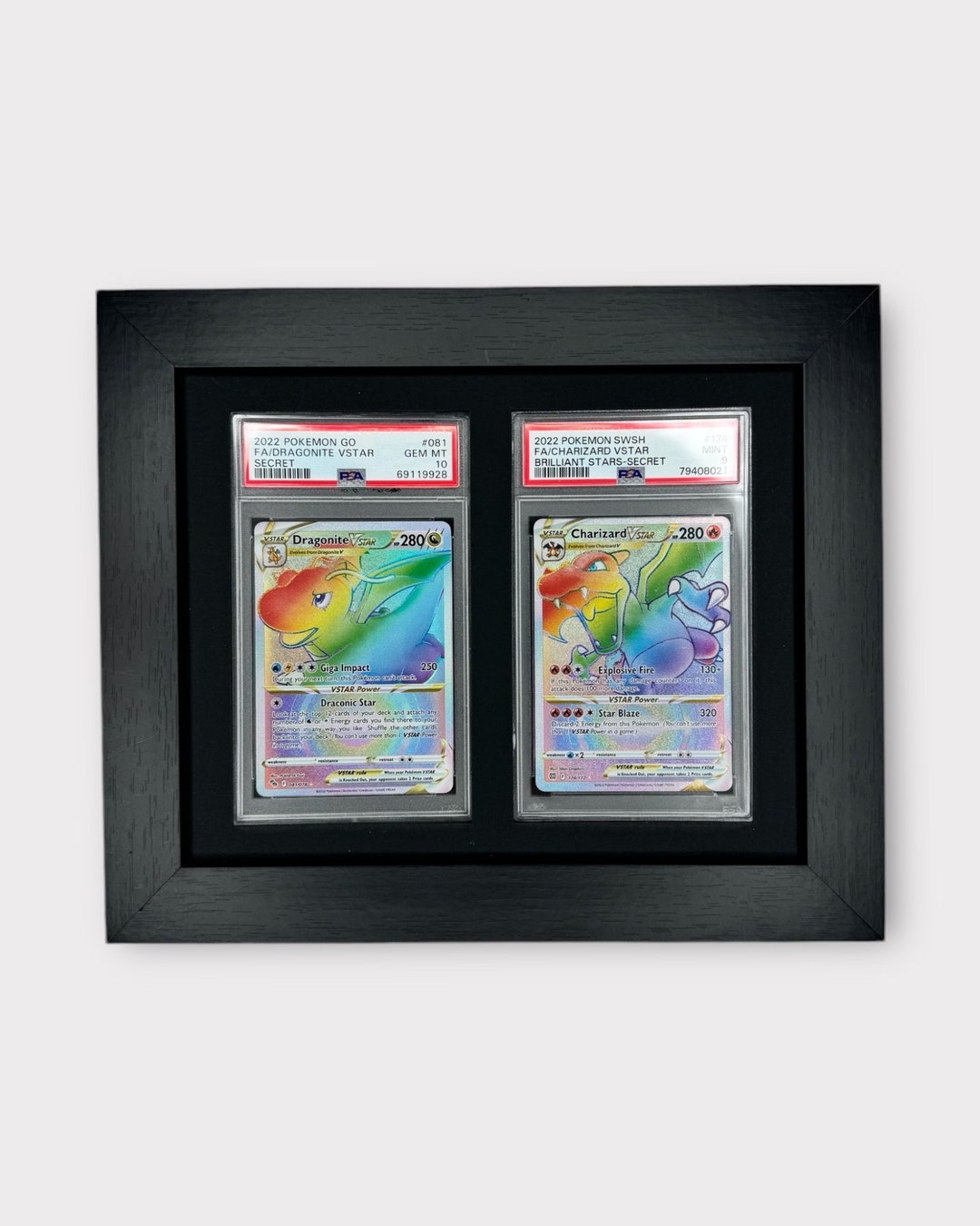 PSA Card Wall Frame: 2 Grid, Pokémon/nba/sports Collectibles, Display ...