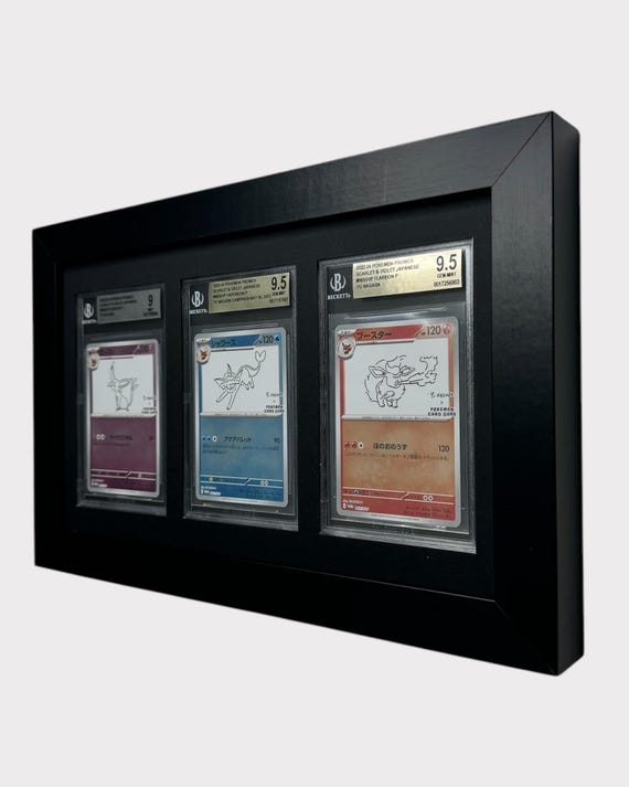Custom Bgs/beckett Card Display Holder Wall Frame: 3 Grid for Pokemon/sports/nba/nhl Graded Trading Cards. Collectible Graded Cards - Etsy Custom Bgs/beckett Card Display Holder Wall Frame: 3 Grid for Pokemon/sports/nba/nhl Graded Trading Cards. Collectible Graded Cards - Etsy
