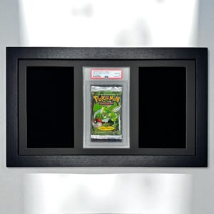 Custom PSA Compatible Card Wall Frame: 3 Grid Booster For Pokémon Collectibles, Display Solution for Graded Trading Cards