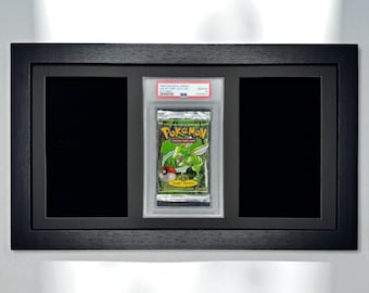 Custom PSA Compatible Card Wall Frame: 3 Grid Booster For Pokémon Collectibles, Display Solution for Graded Trading Cards