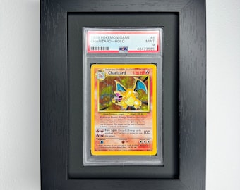 Marco de pared para tarjetas compatible con PSA/CGC: 1 cuadrícula, coleccionables de Pokémon/deportes, elegante solución de exhibición para tarjetas coleccionables clasificadas