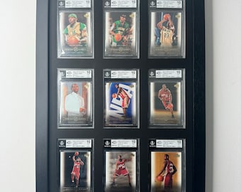 BGS Beckett Card Display Wall Frame: 9 Grid Pokemon/sports/NBA/NHL Graded Trading Cards