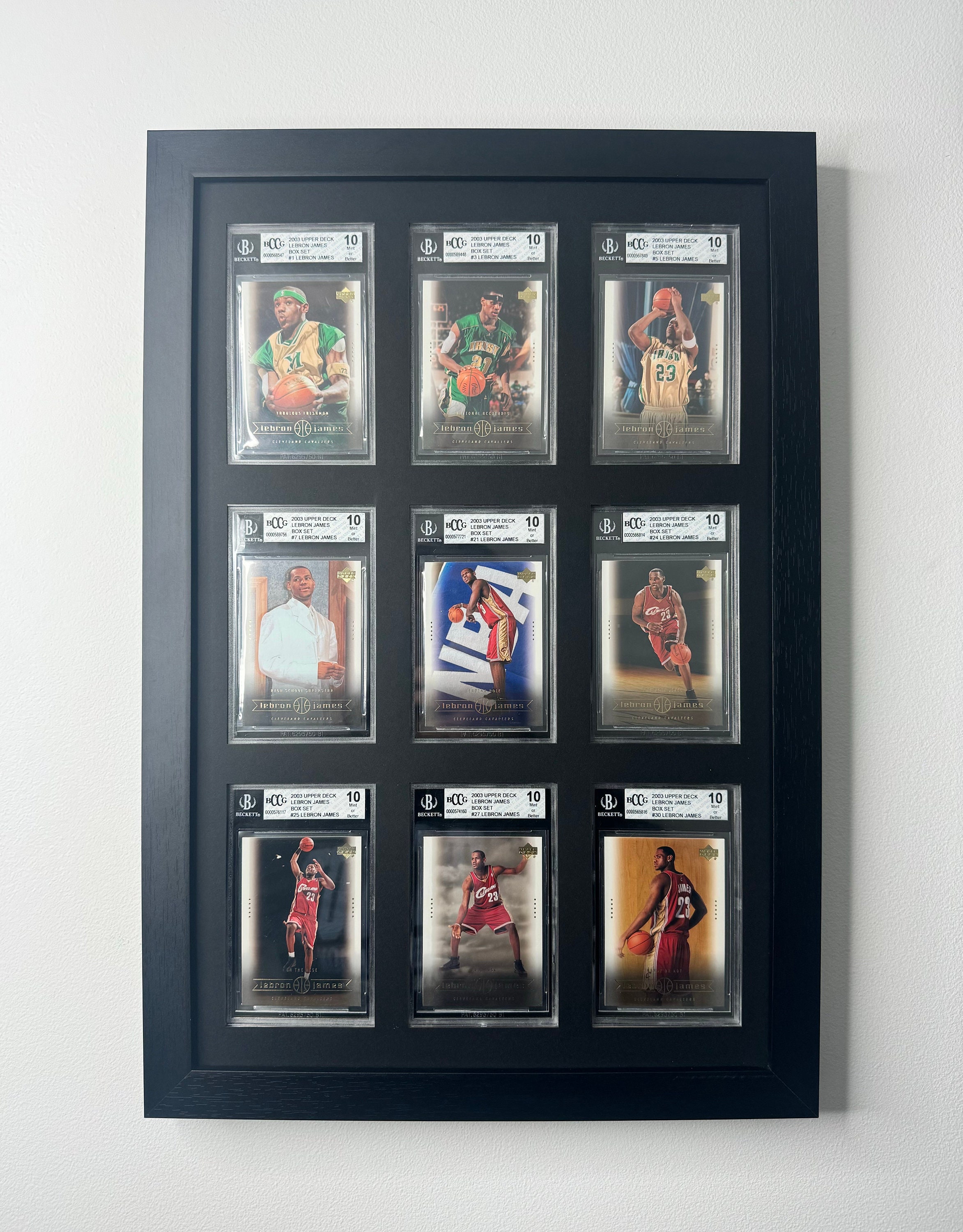 BGS Beckett Card Display Wall Frame: 9 Grid Pokemon/sports/nba/nhl