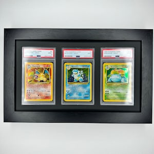 Individueller PSA/CGC kompatibler Kartenrahmen: 3 Gitter, Pokémon/NBA/Sport-Sammlerstücke, Display-Lösung für Graded Trading Cards