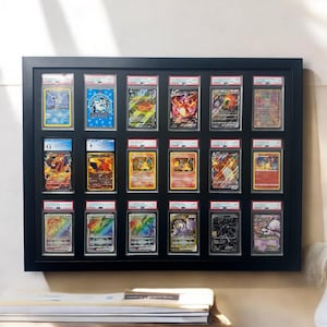 PSA/CGC Kompatibler Kartenrahmen: 18 Grid, Pokémon/NBA/Sport Sammlerstücke, Display Lösung für Graded Trading Cards