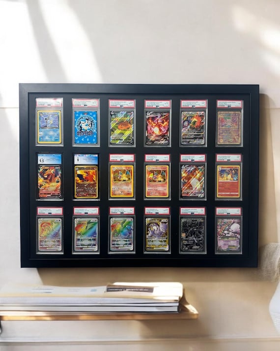 PSA/CGC Compatible Card Wall Frame: 18 Grid , Pokmon/nba/sports  Collectibles, Display Solution for Graded Trading Cards - Etsy