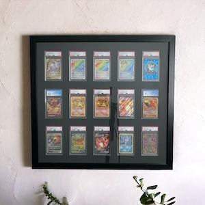 Individueller PSA/CGC Kartenhalter - 15 Grid Wandhalterung für Graded Pokémon, NBA, Sports Trading Cards, Tcg Slab Halter, Sammler Geschenk