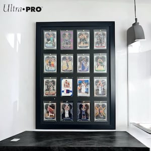 One Touch Kartenwand-Rahmen: 16 Grid, NBA/Pokemon Sports Sammlerstücke, schlanke Display-Lösung für Graded Trading Cards 35-130pt