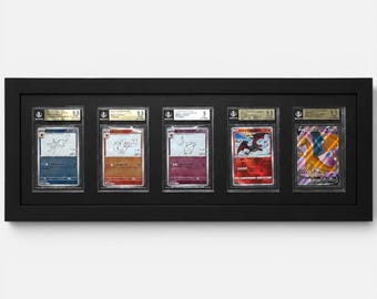 BGS Beckett Card Display Wall Frame: 5 Grid Pokemon/sports/NBA/NHL Graded Trading Cards