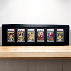 PSA/CGC-compatibele kaartwandlijst: 6 rasters, Pokémon/NBA/Sports Collectibles, display-oplossing voor gegradeerde ruilkaarten