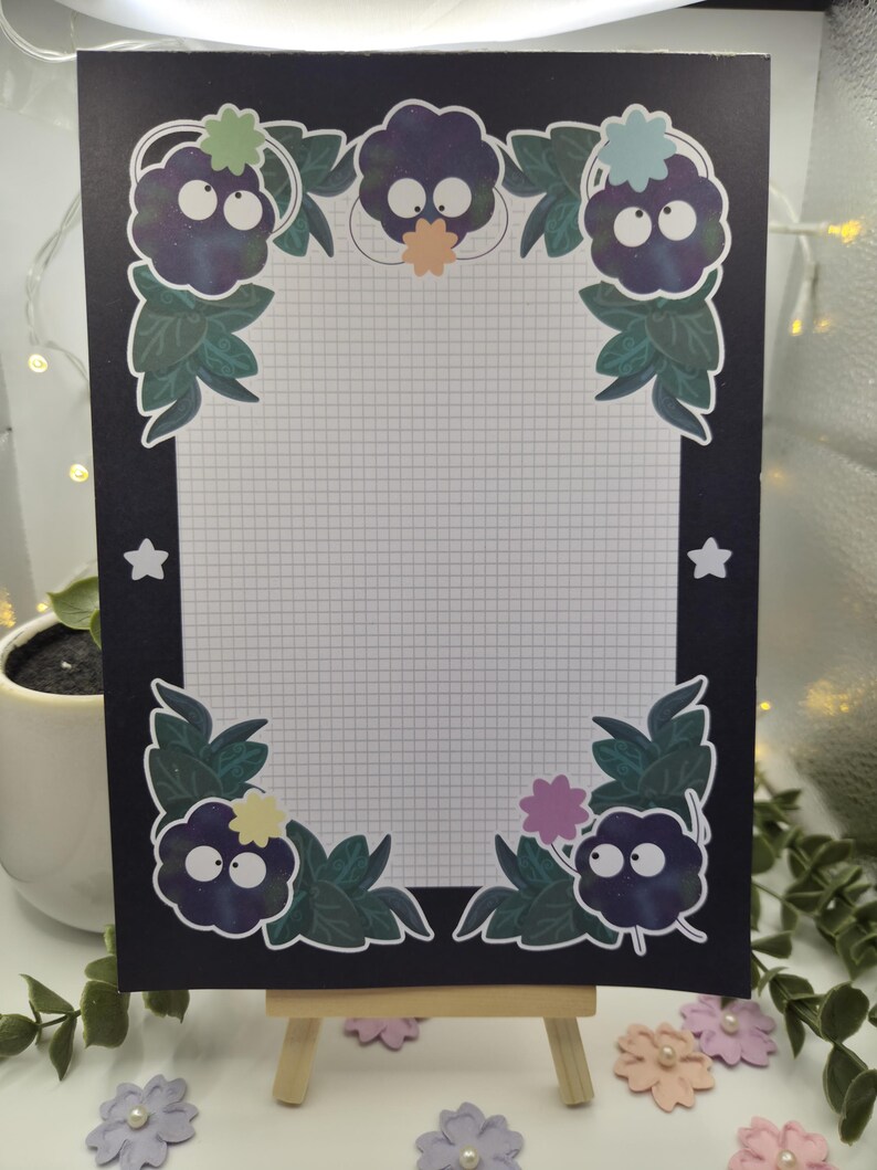 Galaxy Soot Sprite Notepad (ghibli-inspired, A5, 50 Pages, 120gsm Paper ...