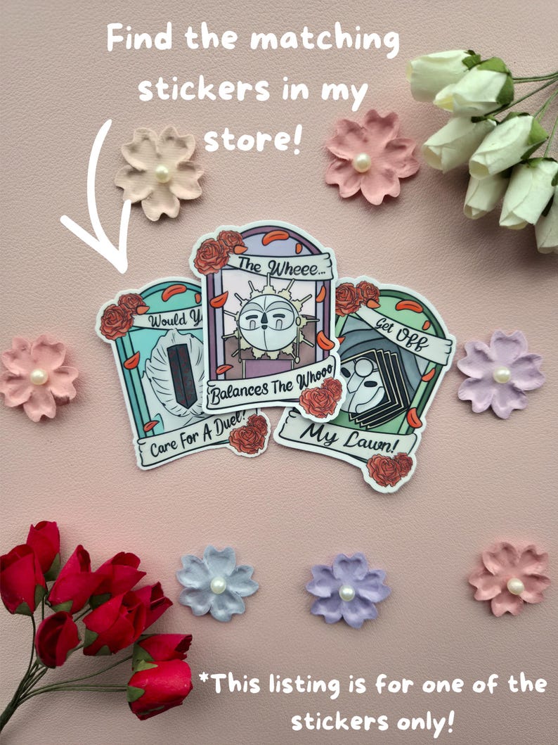 Esquie Sticker from Clair Obscur Expedition 33 Game | Glossy or Shattered Glass Vinyl Finish | Cute Illustrated Art Design 5cm x 4cm image 12
