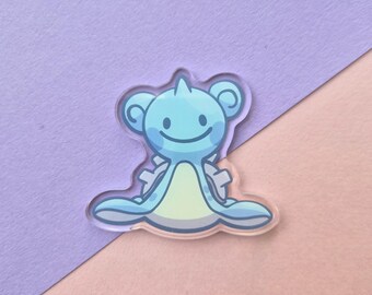 Cute Pastel Lapras Ditto Acrylic Magnet - Pokémon Inspired by Pokopia