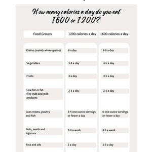 Dash Diet Meal Planner: Printable - Etsy