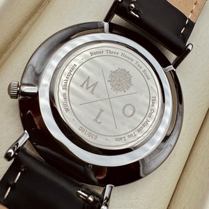 Armbanduhr MoLets Kairos für Damen und Herren in edler Box mit Echtlederarmband und schweizer Ronda Uhrwerk limitert auf nur 100 Stück Bild 3