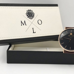 Armbanduhr MoLets Kairos für Damen und Herren in edler Box mit Echtlederarmband und schweizer Ronda Uhrwerk limitert auf nur 100 Stück Bild 9