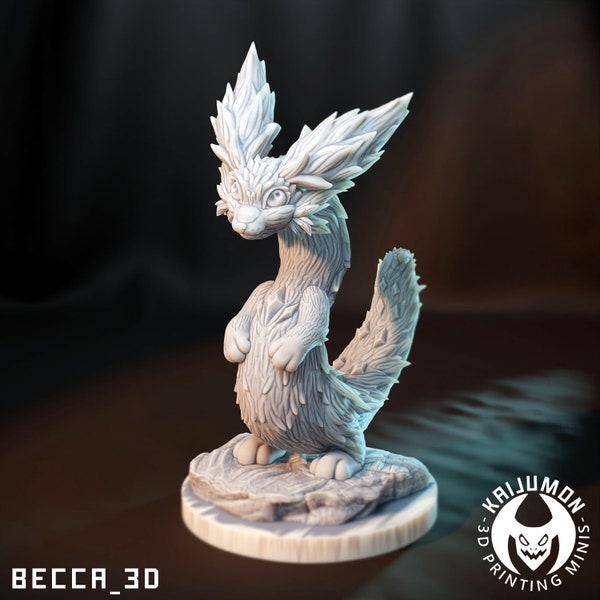 Kaijumon - Chillet - Palworld Fanart - 7K 3D Resin Print - Tabletop RPG - Display Model - 50MM