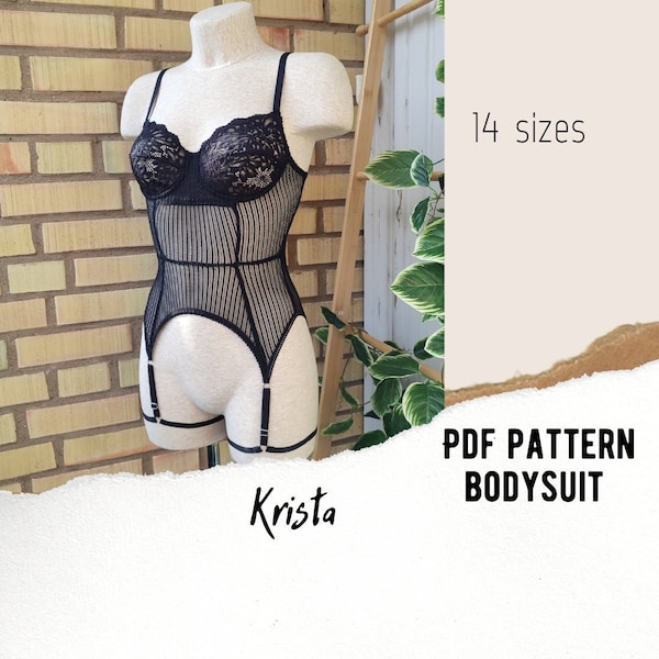 Bodysuit PDF lingerie sewing pattern Krista