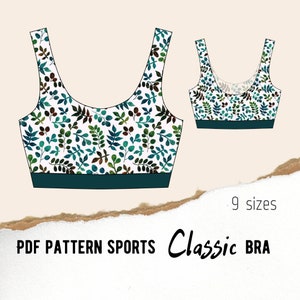 Soft Cup Full Band Bra / Bralette Sewing Pattern All Sizes. One Price.  Digital Download. PDF. 