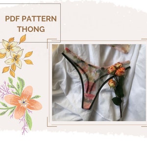 Classic thong panties PDF lingerie sewing Pattern