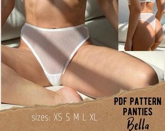 High rise thong panties PDF lingerie sewing Pattern