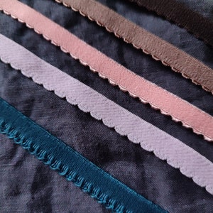 Picot elastic 3/8 10mm for sewing lingerie, Elastic Band, Elastic Trim, Elastic Tape, ribbon, Sewing Elastic, bra making, lingerie supplies image 7