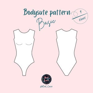 Basic Bodysuit PDF lingerie sewing pattern 40/42/44/46/48/50/52/54/56 sizes
